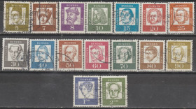 НДР, ФРН ГДР, ФРГ ^/--/^ Германия Німеччина ФРН 1961 особистості повна серія ^_^^^ Германия ФРГ 1961 личности серия с разновидностями - фото фото фото
