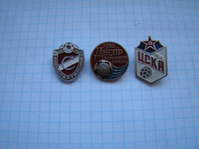 Спортивні Спортивные ^/--/^ Значок футбол, футбольный клуб Спартак, Днепр и ЦСКА. ^_^^^ Значок футбол, футбольний клуб Спартак, Дніпро і ЦСКА. - фото фото фото