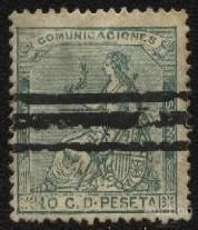 Іспанія Испания ^/--/^ Испания 1873 /--/ г. № 126 гашеная ^_^^^ Іспанія 1873 р. No 126 гашена - фото фото фото