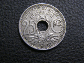 Франція Франция ^/--/^ 25 сантимов 1930 г ^_^^^ 25 сантимів 1930 - фото фото фото