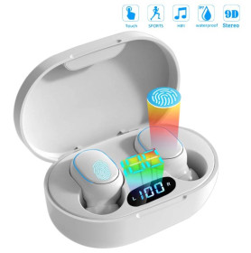Bluetooth гарнітури Bluetooth гарнитуры ^/--/^ Навушники бездротові E /--/ 7 /--/ S 5.0 Bluetooth з мікрофоном TWS навушники Блакитні без упаковки ^_^^^ Наушники беспроводные E /--/ 7 /--/ S 5. 0 Bluetooth с микрофоном TWS наушники Голубые без упаковки - фото фото фото