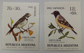 Південна Америка Южная Америка ^/--/^ Аргентина 1974 Птицы, фауна, MNH ^_^^^ Аргентина 1974 Птахи, фауна, MNH - фото фото фото