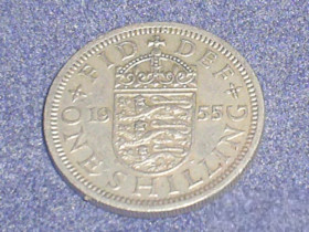 Єлизавета II (до ) Елизавета II (до ) ^/--/^ Англия-1955 г.-Шиллинг ^_^^^ Англія-1955 р.-Шилінг - фото фото фото