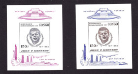 Освоєння космосу Освоение космоса ^/--/^ Космос .  Конго  1966 г MNH - J F K - 2 /--/ а блока ^_^^^ Конго 1966 MNH - J F K - 2 /--/ а блоку - фото фото фото