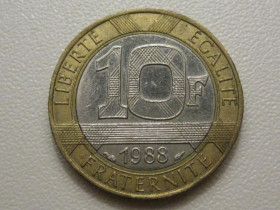 Франція Франция ^/--/^ Франция 10 франков 1988 года 37953 ^_^^^ Франція 10 франків 1988 37953 - фото фото фото