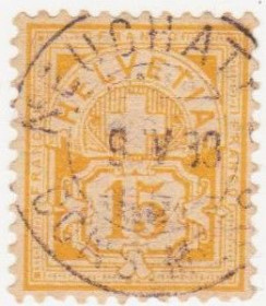 Швейцарія Швейцария ^/--/^ Швейцария 1882 г. № 50 гашеная ^_^^^ Швейцарія 1882 р. No 50 гашена - фото фото фото
