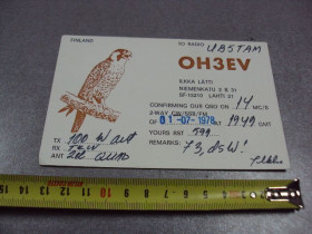СРСР СССР ^/--/^ карточка радиообмена QSL финляндия сокол 1978 №2361 ^_^^^ картка радіообміну QSL фінляндія сокіл 1978 No /--/ 2361 - фото фото фото