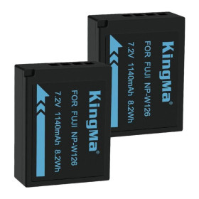 Акумулятори Аккумуляторы ^/--/^ 2-Pack KingMa Fujifilm NP-W /--/ 126 комплект из 2 аккумуляторов ^_^^^ 2 /--/ Pack KingMa Fujifilm NP-W /--/ 126 комплект з 2 акумуляторів - фото фото фото