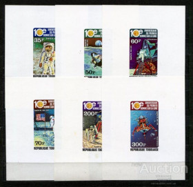 Освоєння космосу Освоение космоса ^/--/^ Того Togo Space 1979 10 /--/ th anniversary of Apollo 11.MNH Люксы ^_^^^ Того Togo Space 1979 10 /--/ th anniversary of Apollo 11.MNH Люкси - фото фото фото