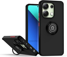 Чохли, бампера Чехлы, бампера ^/--/^ Чохол Fiji Colorframe для Xiaomi Redmi Note 13 матовий бампер з кільцем підставкою Black-Red ^_^^^ Чехол Fiji Colorframe для Xiaomi Redmi Note 13 матовый бампер с кольцом подставкой Black-Red - фото фото фото
