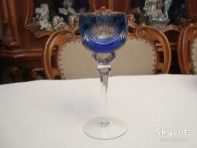 Кухонне начиння, посуд, столове срібло Кухонная утварь, посуда, столовое серебро ^/--/^ Бокал Фужер Кобальт Цветной Хрусталь Германия Скол №778 ^_^^^ Бокал Фужер Кобальт Кольоровий Хрусталь Німеччина Скол No /--/ 778 - фото фото фото