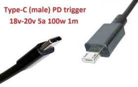 Інше Другое ^/--/^ Кабель-переходник триггер PD 18-20 /--/ v Type-C for Asus X /--/ 205 (max 5 /--/ a, 100 /--/ w) на 6.0 /--/ x /--/ 2.0 /--/ mm 3 /--/ pin mUSB 1 /--/ m з  - фото фото фото