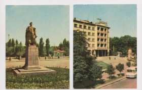 СРСР СССР ^/--/^ ХМЕЛЬНИЦКИЙ - ХМЕЛЬНИЦЬКИЙ   пам'ятник Б.ХМЕЛЬНИЦЬКОМУ - ГОТЕЛЬ ЖОВТНЕВИЙ  2 откр. 1967 г.  ^_^^^ ХМЕЛЬНИЦКИЙ - ХМЕЛЬНИЦКИЙ памятник Б.ХМЕЛЬНИЦКОМУ - ГОТЕЛЬ ЖОВТНЫЙ 2 откр. 1967 г. - фото фото фото