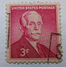Північна Америка Северная Америка ^/--/^ США 1955 Эндрю Меллон, гашеная ^_^^^ 1955 — Ендрю Меллон, гашена - фото фото фото