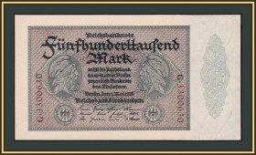 Німеччина Германия ^/--/^ Германия 500000 марок 1923 P-88  (88 /--/ b.1) a-UNC ^_^^^ Німеччина 500000 марок 1923 P-88 (88 /--/ b.1) a-UNC - фото фото фото