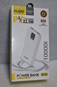 Зовнішні акумулятори (Power Bank) Внешние аккумуляторы (Power Bank) ^/--/^ Павербанк Klgo kp-43 10000 /--/ mah 22.5 /--/ w QC - фото фото фото