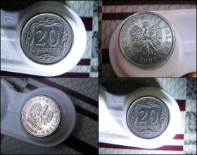 Сучасна (після ) Современная (после ) ^/--/^ 20 грошей 1997 Польша 20 groszy Rzeczpospolita Polska ^_^^^ 20 грошей 1997 Польща 20 groszy Rzeczpospolita Polska - фото фото фото