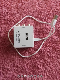 Шлейфи, перехідники Шлейфы, переходники ^/--/^ Конвертер AV на HDMI, RCA HDMI с дополнительным питанием USB ^_^^^ Конвертер AV на HDMI, RCA HDMI з додатковим харчуванням USB - фото фото фото