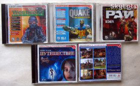 Диски з Іграми та ПЗ Диски с Играми и ПО ^/--/^ Сім колекційних CD Triada з іграми 2000-01 років ^_^^^ Семь коллекционных CD Triada с играми 2000-01 годов - фото фото фото