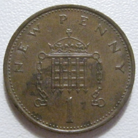 Єлизавета II (після ) Елизавета II (после ) ^/--/^ Велика Британія 1 новий пенні 1981 року 43040 ^_^^^ Великобритания 1 новый пенни 1981 года 43040 - фото фото фото