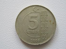 Туреччина Турция ^/--/^ Турция 5 курушей 2009 года #14296 ^_^^^ Туреччина 5 курей 2009 року #14296 - фото фото фото