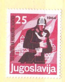 Балканський півострів Балканский полуостров ^/--/^ EU Югославия  1964 г MNH  пожарные ^_^^^ EU Югославія 1964 MNH пожежники - фото фото фото