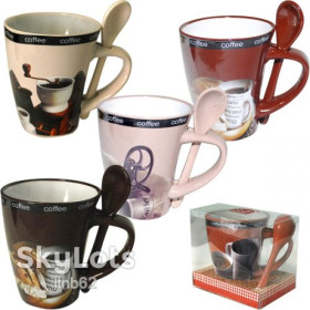 Чашки, кружки Чашки, кружки ^/--/^ Кружка с ложкой 250 мл S&amp;T 2171-1 ^_^^^ Гурт з ложкою 250 мл S&amp;T 2171-1 - фото фото фото