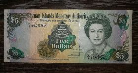 Карибський басейн Карибский бассейн ^/--/^ CAYMAN ISLANDS Каймани 5 доларів 2004 2005 2-й випуск с&amp;#92;2 ^_^^^ CAYMAN ISLANDS Кайманы 5 долларов 2004 2005 2-й выпуск с&amp;#92;2 - фото фото фото
