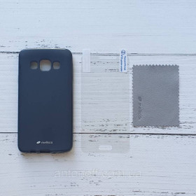 Зарядні пристрої Зарядные устройства ^/--/^ Чохол для Samsung Galaxy A /--/ 3 2015 (A /--/ 300) із захисною плівкою, силіконовий, чорний, Melkco ^_^^^ Силиконовый чехол Samsung A /--/ 300 Galaxy A /--/ 3 2015 защитная пленка Melkco Черный - фото фото фото