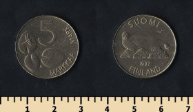 Фінляндія Финляндия ^/--/^ Финляндия 5 марок 1997 ^_^^^ Фінляндія 5 марок 1997 - фото фото фото