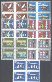 НДР, ФРН ГДР, ФРГ ^/--/^ Германия  1965 г MNH - транспорт техника  -  в квартблоках ^_^^^ Німеччина 1965 MNH - транспорт техніка - в квартблоках - фото фото фото