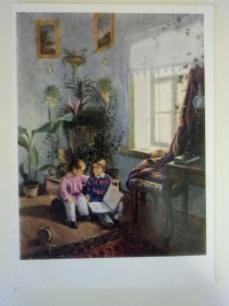 СРСР СССР ^/--/^ Почтовая открытка СССР.  ХРУЦКИЙ И.Т. В КОМНАТЕ. Москва. ''ИЗОГИЗ&amp;quot; 1959 г., чистая ^_^^^ Поштова листівка СРСР. Хруцький І.Т. у кімнаті. Москва. «Ізогіз&amp;quot; 1959 р., чиста - фото фото фото