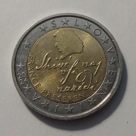 Інше Другое ^/--/^ Словенія. 2 євро. 2024. Поет Франце Прешерн. ^_^^^ Словения. 2 евро. 2024. Поэт Франце Прешерн. - фото фото фото