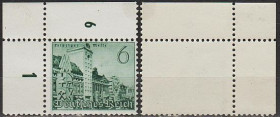 Третій Рейх (-) Третий Рейх (-) ^/--/^ 1940 - Рейх - Лейпцигський ярмарок 6 Mi.740 _Поля ** ^_^^^ 1940 - Рейх - Лейпцигская ярмарка 6 Mi.740 _Поля ** - фото фото фото