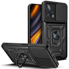 Чохли, бампера Чехлы, бампера ^/--/^ Чохол Fiji Camera Defence для Xiaomi Poco X /--/ 4 GT бампер із захистом камери та підставкою Black ^_^^^ Чехол Fiji Camera Defence для Xiaomi Poco X /--/ 4 GT бампер с защитой камеры и подставкой Black - фото фото фото