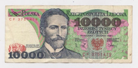 Польща Польша ^/--/^ 10000 ЗЛОТИХ = 1988 р. = ПОЛЬЩА = серія СF ^_^^^ 10000 злотых = 1988 г. = Польша = серия СF - фото фото фото