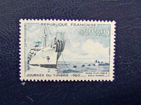 Франція Франция ^/--/^ Поштова марка Франція &amp;quot; Флот Кораблі &amp;quot; 1960 рік ** ^_^^^ Почтовая марка Франция &amp;quot; Флот Корабли &amp;quot; 1960 год ** - фото фото фото