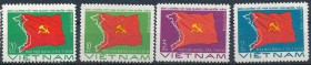 Інше Другое ^/--/^ Вьетнам Карта Флаг Социализм 4-й конгресс коммунистической партии 1976 ^_^^^ В'єтнам Карта Прапор Соціалізм 4-й конгрес комуністичної партії 1976 - фото фото фото