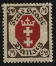 Веймарська республіка Веймарская республика ^/--/^ Германия Danzig 1922 г  .№ 89 ^_^^^ Німеччина Danzig 1922 р. No 89 - фото фото фото