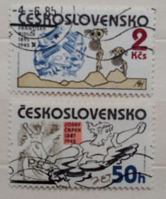 Чехословаччина Чехословакия ^/--/^ Чехословакия 1985 г - Художники-антифашисты времен Второй мировой войны ^_^^^ 1985 — Художники-антифашисти часів Другої світової війни - фото фото фото