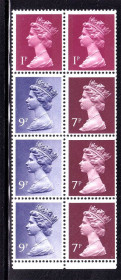 Великобританія Великобритания ^/--/^ Великобритания  1977 г MNH - HM QE-II -  стандарт - лист из буклета - ^_^^^ 1977 MNH - HM QE-II - стандарт - лист з буклету - фото фото фото