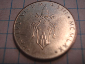 Італія і Ватикан Италия и Ватикан ^/--/^ 20 /--/ лір 1970-77 Ватікан ^_^^^ 20 /--/ лир 1970-77 Ватикан - фото фото фото