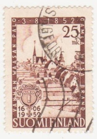 Скандинавія Скандинавия ^/--/^ Финляндия 1952 г. № 418 гашеная ^_^^^ Фінляндія 1952 р. No 418 гашена - фото фото фото