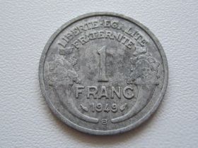 Франція Франция ^/--/^ Франция 1 франк 1949 года В 24339 ^_^^^ Франція 1 франк 1949 У 24339 - фото фото фото