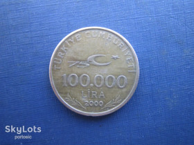 Туреччина Турция ^/--/^ Монета 100000 лір Туреччина 2000 ^_^^^ Монета 100000 лир Турция 2000 - фото фото фото