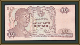 Індонезія Индонезия ^/--/^ Индонезия 10 рупий 1968 P-105  (105 /--/ a) UNC ^_^^^ Індонезія 10 рупій 1968 P-105 (105 /--/ a) UNC - фото фото фото