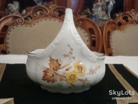 Кухонне начиння, посуд, столове срібло Кухонная утварь, посуда, столовое серебро ^/--/^ Антикварная Корзинка Фарфор KRM ROYAL Бавария Германия ^_^^^ КРАСИВА СТАРИННА КОРЗИНКА ФАРФОР KRM ROYAL БАВАРІЯ ГЕРМАНІЯ NoСК - фото фото фото