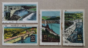 НДР, ФРН ГДР, ФРГ ^/--/^ ГДР 1968 г - Плотины, гаш ^_^^^ НДР 1968 р - Гребліни, гаш - фото фото фото