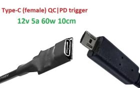 Інше Другое ^/--/^ Переходник на 12 /--/ v (max 5 /--/ a, 60 /--/ w) A /--/ 500/700/701 5 /--/ pin Acer Iconia Tab 8-10 /--/ cm з USB Type-C (Female) Quick - фото фото фото