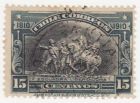 Південна Америка Южная Америка ^/--/^ ЧИЛИ 1910 г.№ 79 гашеная ^_^^^ Чилі 1910 р. No 79 гашена - фото фото фото